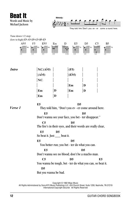 michael jackson chords.